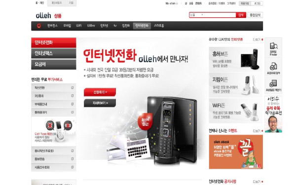 올레 인터넷전화(SoIP) 웹포탈 구축 및 운영